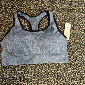 Truekind Racer Back Sports Bra Size M Grey NWT